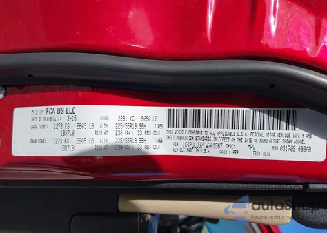 2015 Jeep Cherokee Limited z USA, uszkodzony, nr VIN 1C4PJLDB7FW701567